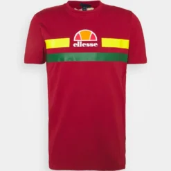 Ellesse APRELA TEE - T-shirt Imprimé - Dark Red