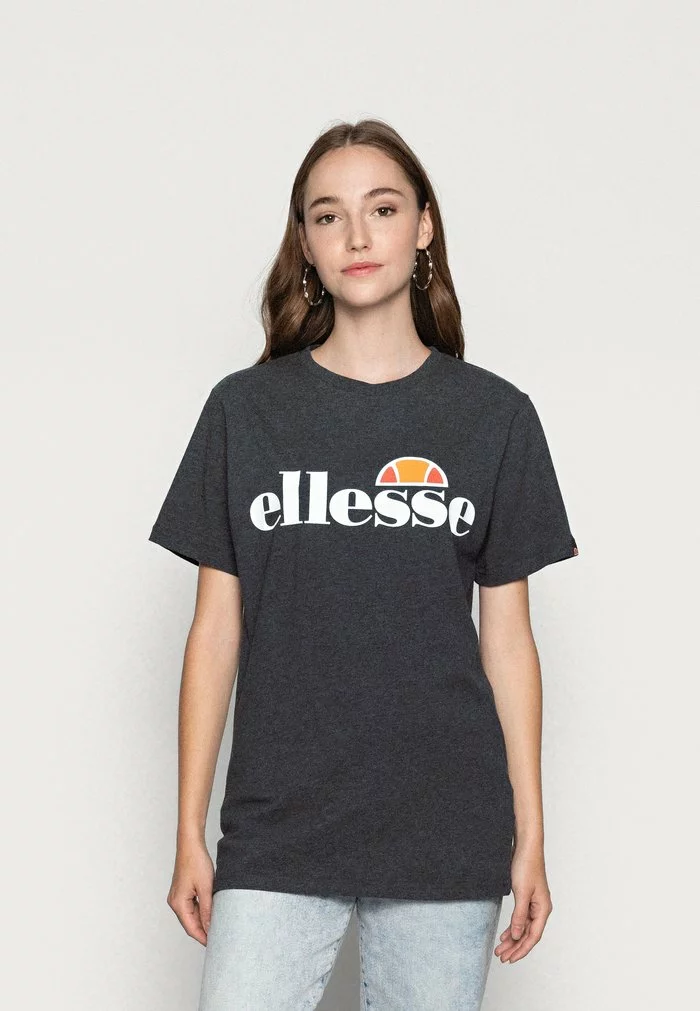 Ellesse ALBANY - T-shirt Imprimé - Dark Grey Marl 1 Ellesse ALBANY - T-shirt Imprimé - Dark Grey Marl
