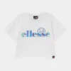 Ellesse JORDALLA CROP TEE - T-shirt Imprimé - White