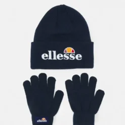 Ellesse VELLY AND BUBB BEANIE AND GLOVE SET UNISEX - Gants - Navy