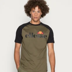 Ellesse CORP TEE - T-shirt Imprimé - Khaki