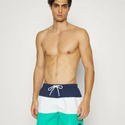 Ellesse CIELO SWIMSHORT - Short De Bain - Navy/white/green