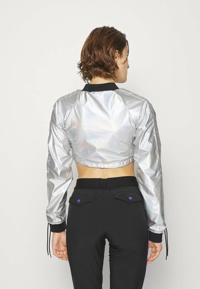 Ellesse HOUGHTON CROP TRACK - Veste De Survêtement - Silver 3 Ellesse HOUGHTON CROP TRACK - Veste De Survêtement - Silver – Image 3