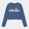 Ellesse ARENO CROP - T-shirt à Manches Longues - Blue