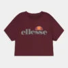 Ellesse SERELA CROPPED - T-shirt Imprimé - Burgundy