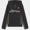 Ellesse HALF ZIP HOODY UNISEX - Sweat à Capuche - Black/dark Green