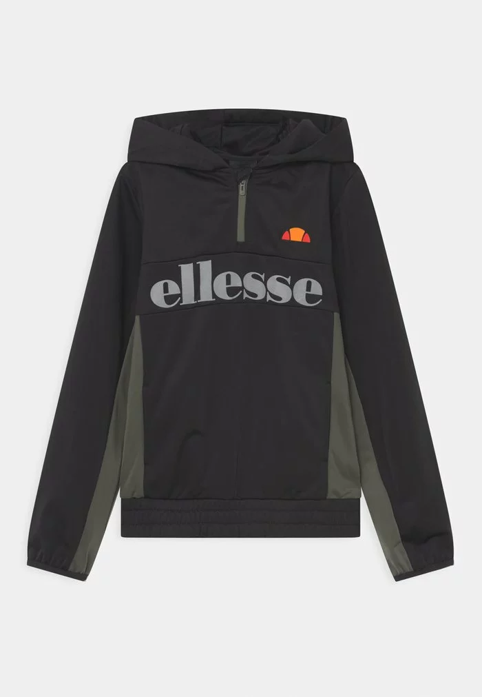 Ellesse HALF ZIP HOODY UNISEX - Sweat à Capuche - Black/dark Green 1 Ellesse HALF ZIP HOODY UNISEX - Sweat à Capuche - Black/dark Green