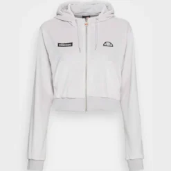 Ellesse KIRSTEN CROP HOODY - Sweat à Capuche Zippé - Light Grey -Ellesse Elegant Boutique 5267a091fc1f45a3bda445fa1eab3892