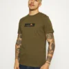 Ellesse OMBRONO - T-shirt Imprimé - Khaki