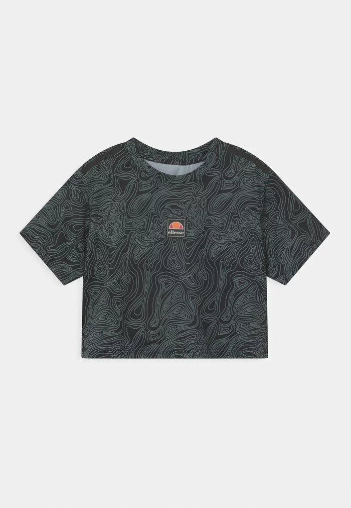 Ellesse ASALI CROPPED UNISEX - T-shirt Imprimé - Olive/dark Grey 1 Ellesse ASALI CROPPED UNISEX - T-shirt Imprimé - Olive/dark Grey