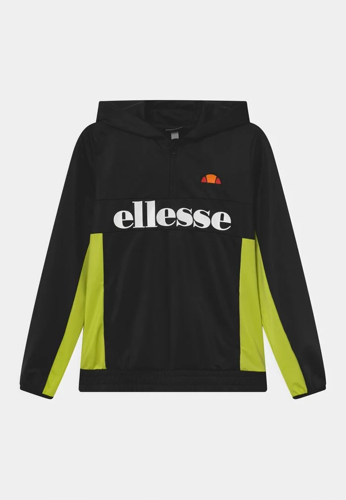 Ellesse HALF ZIP HOODY UNISEX - Sweat à Capuche - Black/green 1 Ellesse HALF ZIP HOODY UNISEX - Sweat à Capuche - Black/green