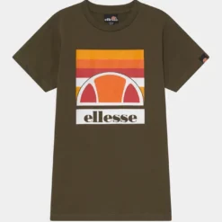 Ellesse REX TEE - T-shirt Imprimé - Khaki