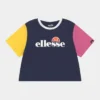 Ellesse FLAR CROP - T-shirt Imprimé - Navy