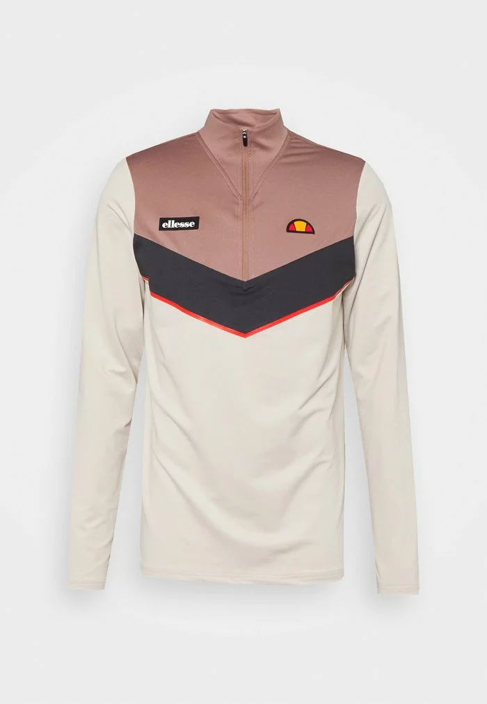 Ellesse FRODE ZIP - T-shirt à Manches Longues - Beige 1 Ellesse FRODE ZIP - T-shirt à Manches Longues - Beige