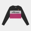 Ellesse ARELLIA CROP - T-shirt à Manches Longues - Black/pink
