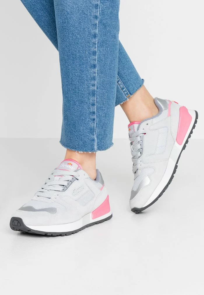 Ellesse Baskets Basses - Light Grey/fluro Pink 1 Ellesse Baskets Basses - Light Grey/fluro Pink