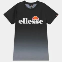 Ellesse MALIA TEE - T-shirt Imprimé - Black/grey Fade