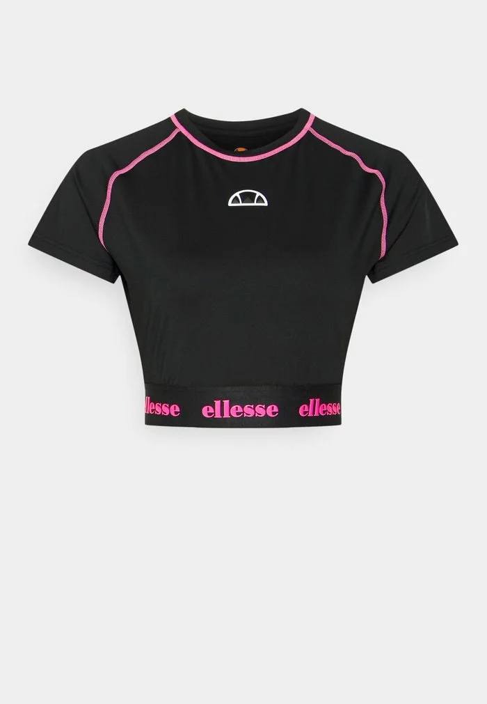Ellesse ILLUMINANTE CROP - T-shirt Imprimé - Black 1 Ellesse ILLUMINANTE CROP - T-shirt Imprimé - Black