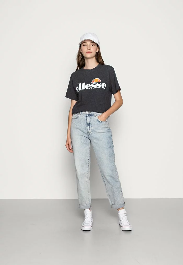 Ellesse ALBANY - T-shirt Imprimé - Dark Grey Marl 2 Ellesse ALBANY - T-shirt Imprimé - Dark Grey Marl – Image 2