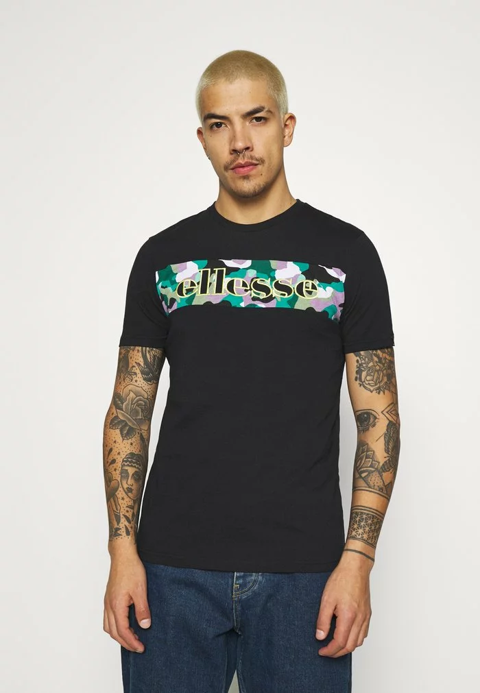 Ellesse MORELA - T-shirt Imprimé - Black 1 Ellesse MORELA - T-shirt Imprimé - Black