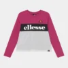 Ellesse ARIELY CROP - T-shirt à Manches Longues - Pink/white