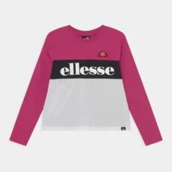 Ellesse ARIELY CROP - T-shirt à Manches Longues - Pink/white