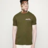 Ellesse VOODOO - T-shirt Imprimé - Khaki
