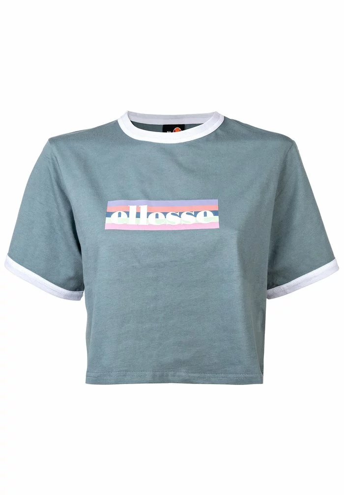Ellesse FLIDE CROP KURZARM RUNDHAL - T-shirt Imprimé - Grün 3 Ellesse FLIDE CROP KURZARM RUNDHAL - T-shirt Imprimé - Grün – Image 3