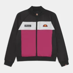 Ellesse MARGRETI CROP TRACK - Sweat à Capuche Zippé - Black/pink