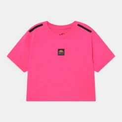 Ellesse ASALI CROPPED UNISEX - T-shirt Imprimé - Neon Pink