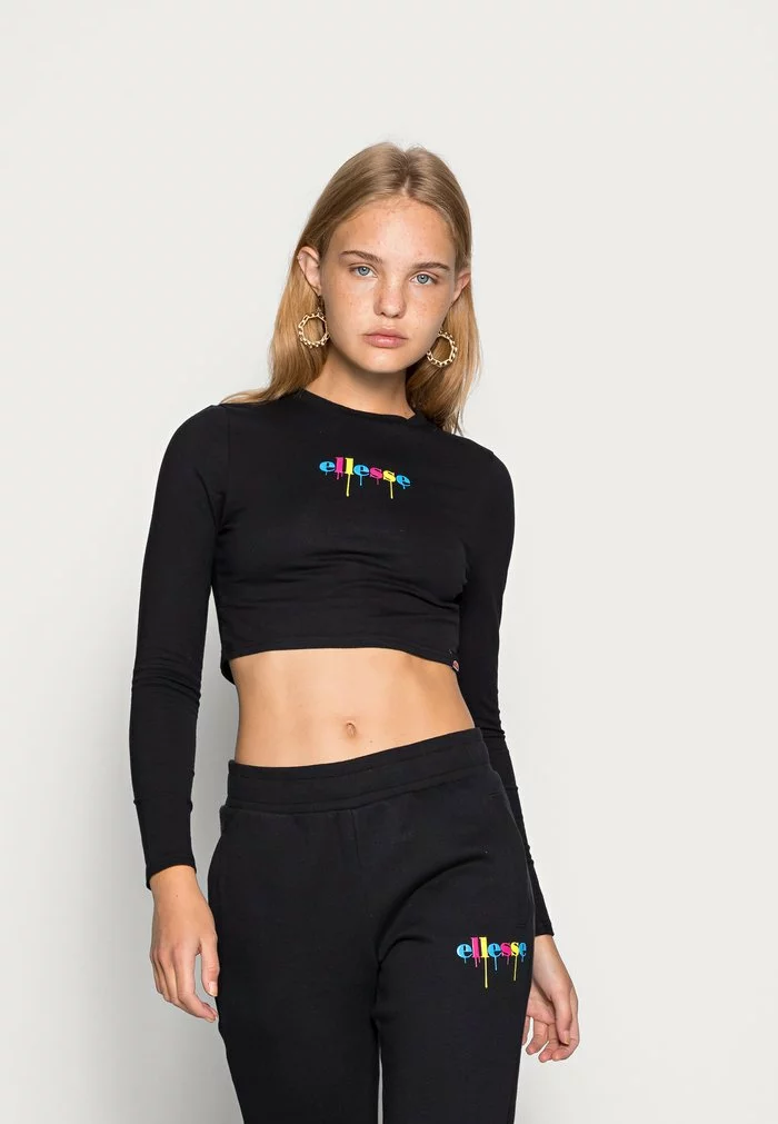 Ellesse WITTER CROP - T-shirt à Manches Longues - Black 1 Ellesse WITTER CROP - T-shirt à Manches Longues - Black
