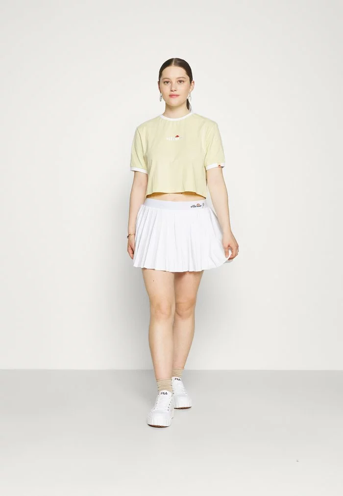 Ellesse DERLA CROP - T-shirt Basique - Light Yellow 5 Ellesse DERLA CROP - T-shirt Basique - Light Yellow – Image 5