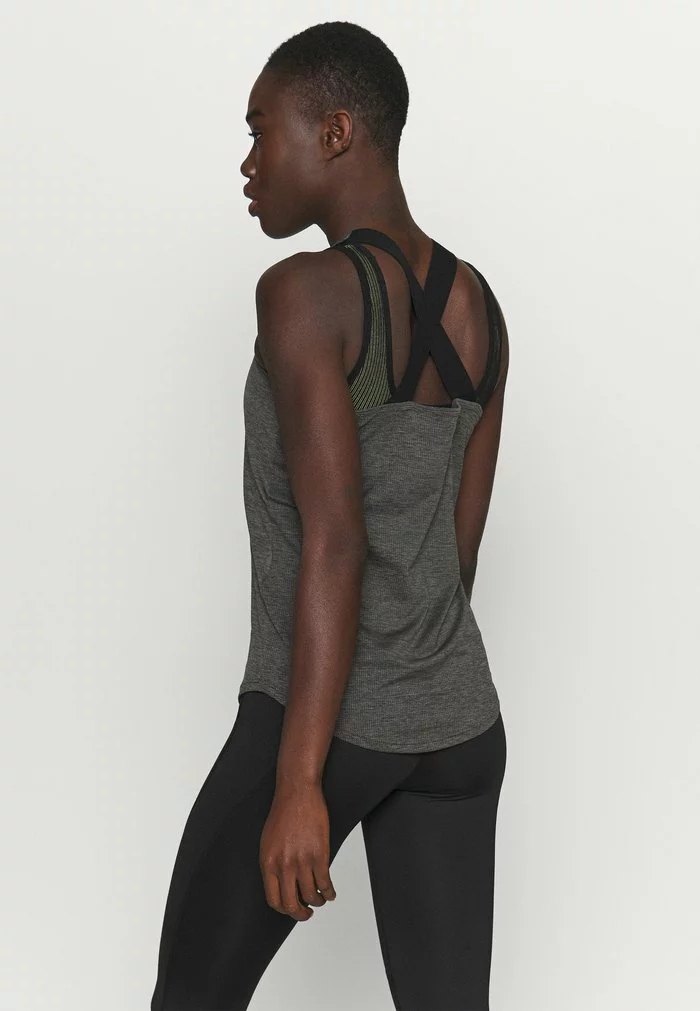 Ellesse SHARLA - T-shirt De Sport - Dark Grey Marl 3 Ellesse SHARLA - T-shirt De Sport - Dark Grey Marl – Image 3