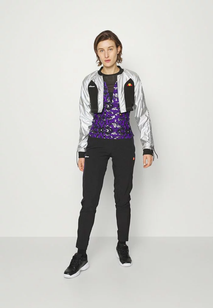 Ellesse HOUGHTON CROP TRACK - Veste De Survêtement - Silver 2 Ellesse HOUGHTON CROP TRACK - Veste De Survêtement - Silver – Image 2