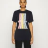Ellesse LAVANDER - T-shirt Imprimé - Washed Black