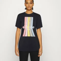 Ellesse LAVANDER - T-shirt Imprimé - Washed Black