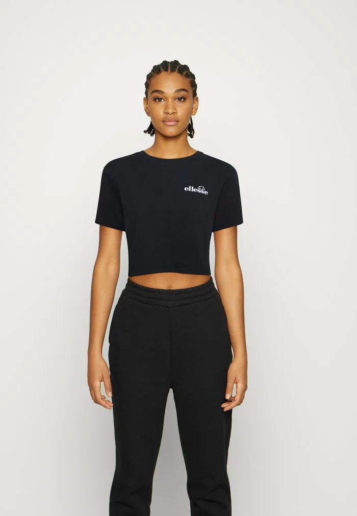 Ellesse CLAUDINE CROP - T-shirt Imprimé - Black 1 Ellesse CLAUDINE CROP - T-shirt Imprimé - Black