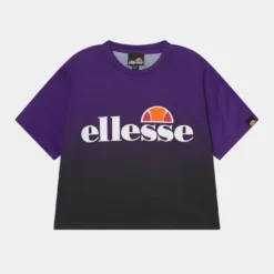 Ellesse NICKY CROP - T-shirt Imprimé - Purple/black